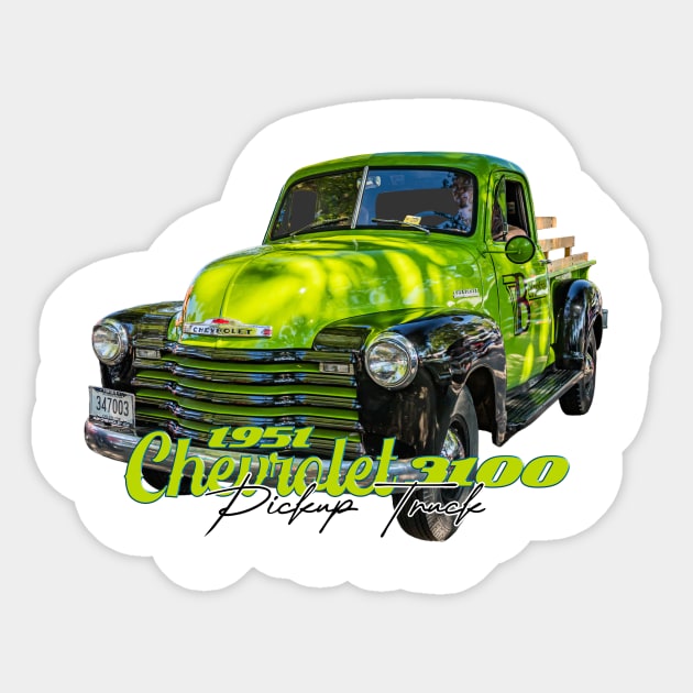 1951 Chevrolet 3100 Pickup Truck Sticker by Gestalt Imagery